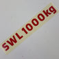 Etiqueta swl 1000kg brazo cargador - 817/01208